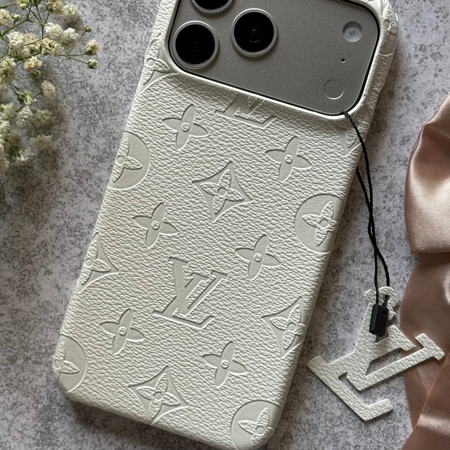 Ivory Luxe Leather Case