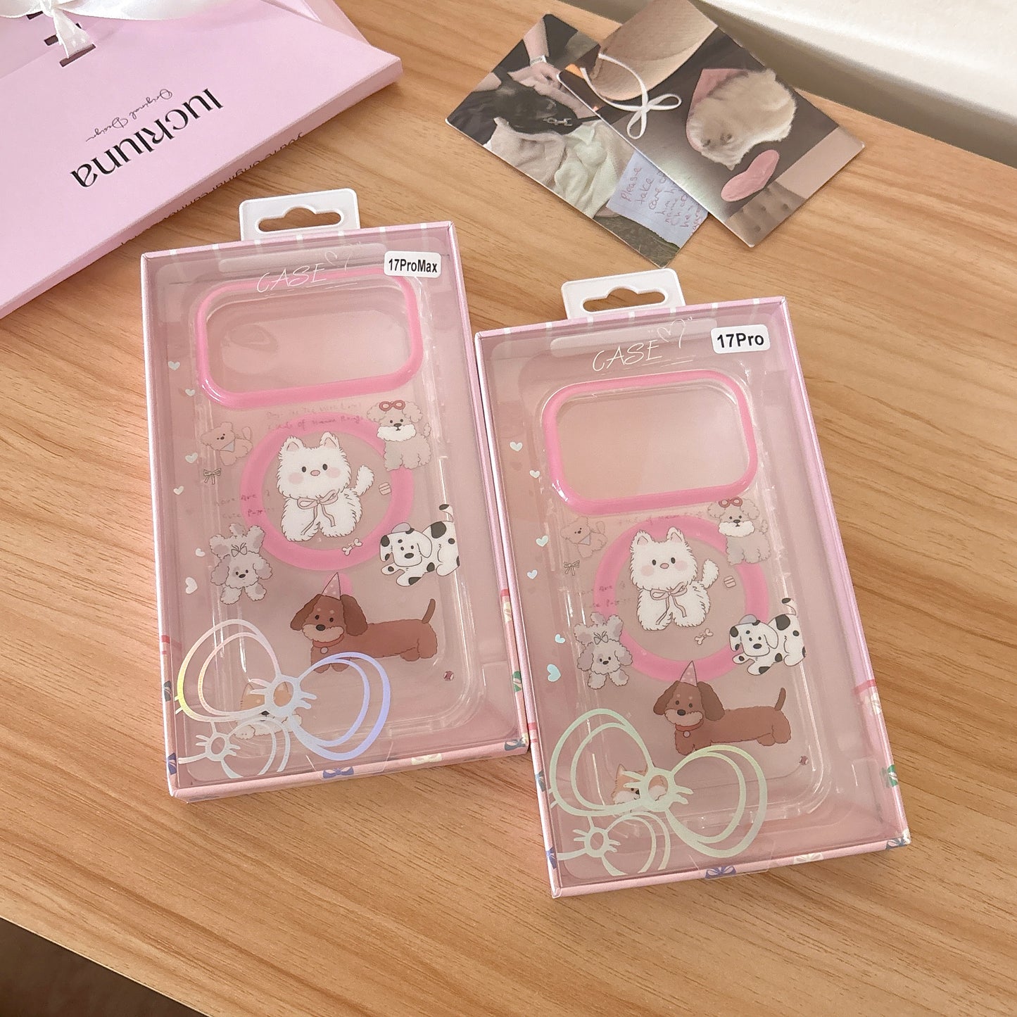 CAT AND DOG BOW MAGSAFE WORKING IPHONE CASE