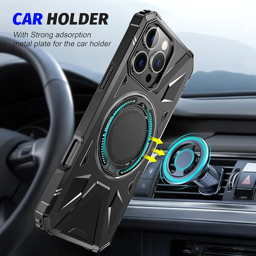 iPhone Series Military Grade Protection With 360° Rotating Stand Mobile Cover