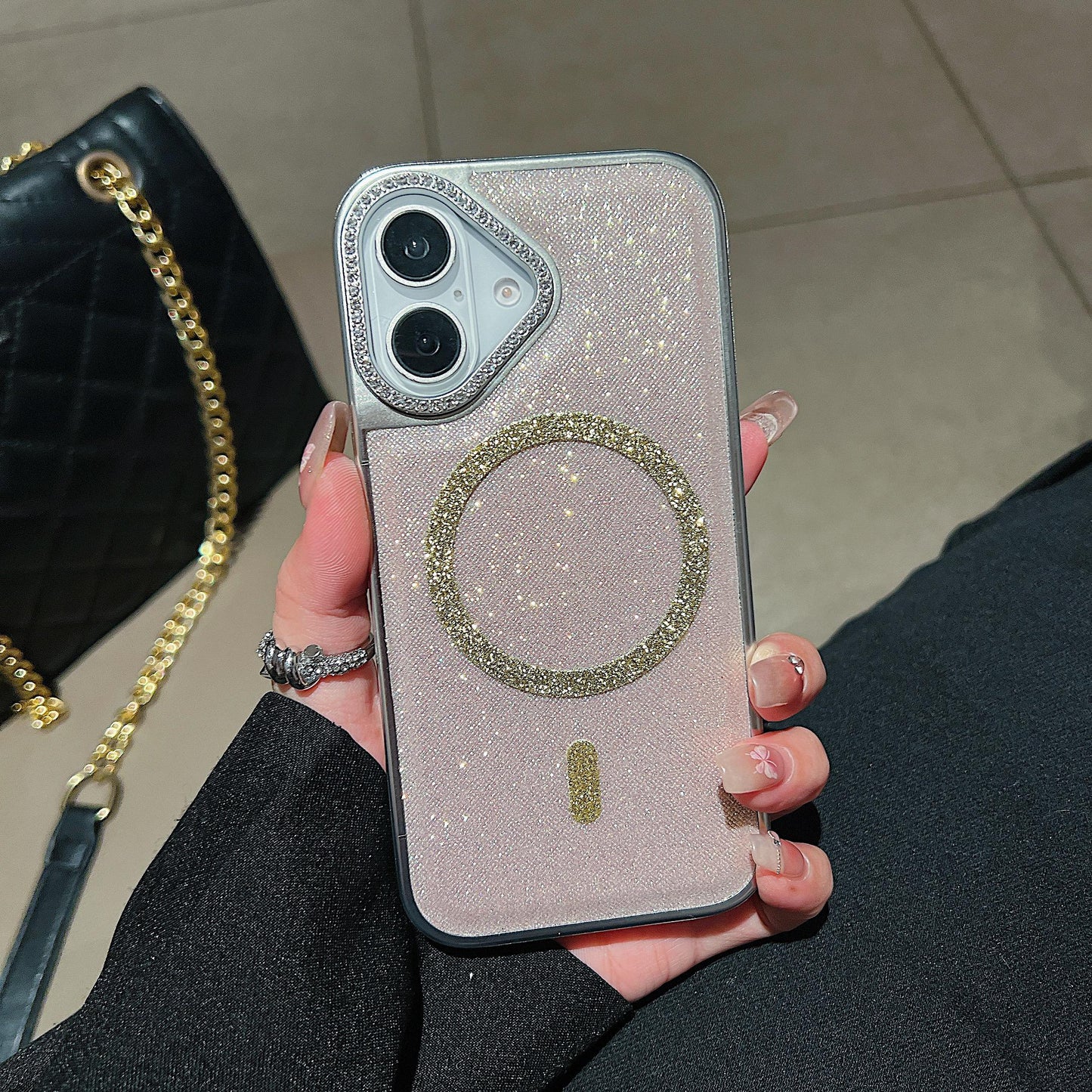 iPhone 15 Diamond Glitter Magsafe Mobile Case