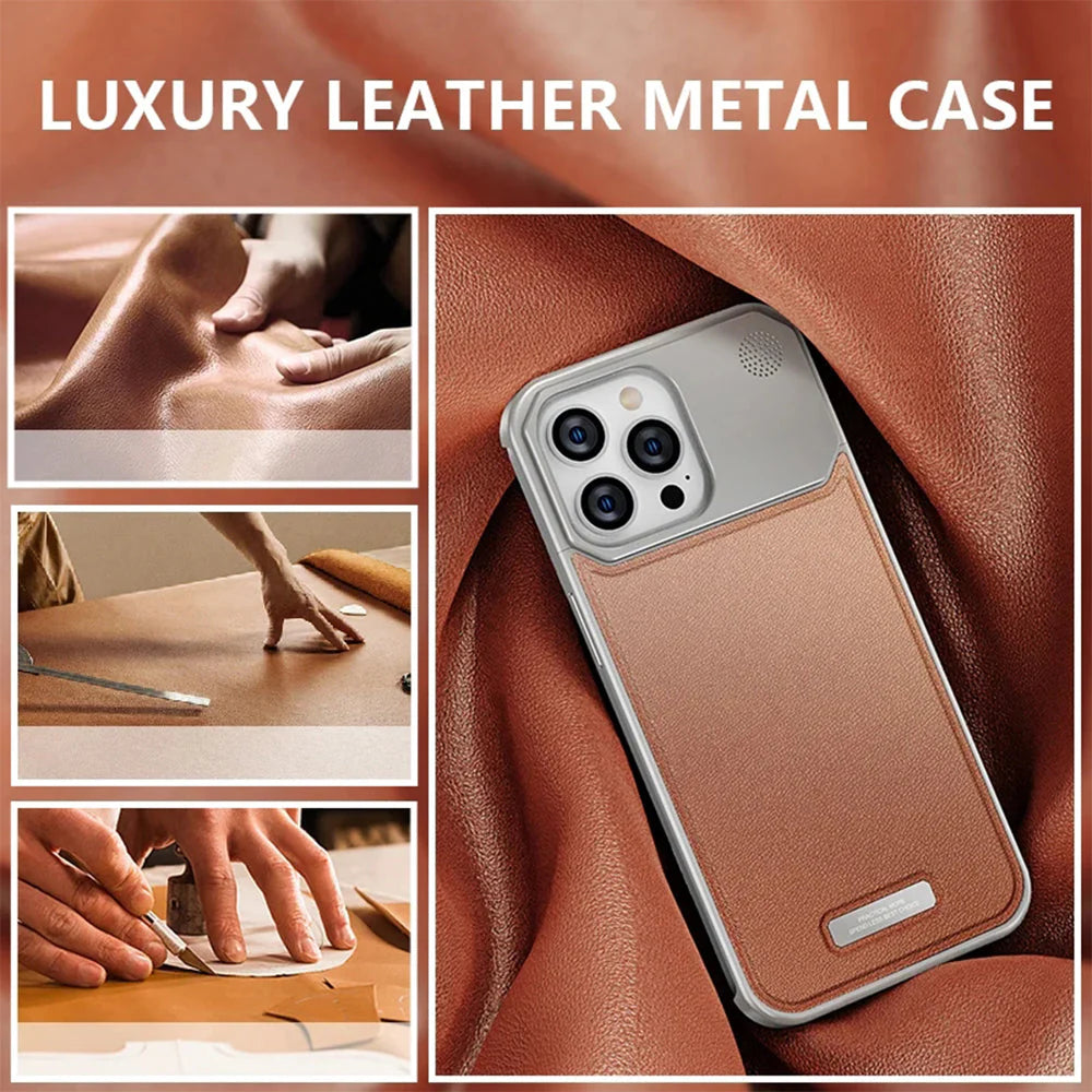 iPhone 15 Pro Aero-Flex Leather Premium Mobile Case Cover