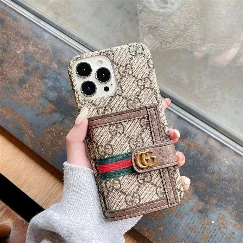 iPhone 16 Plus Luxury Brand wallet Mobile Case Cover