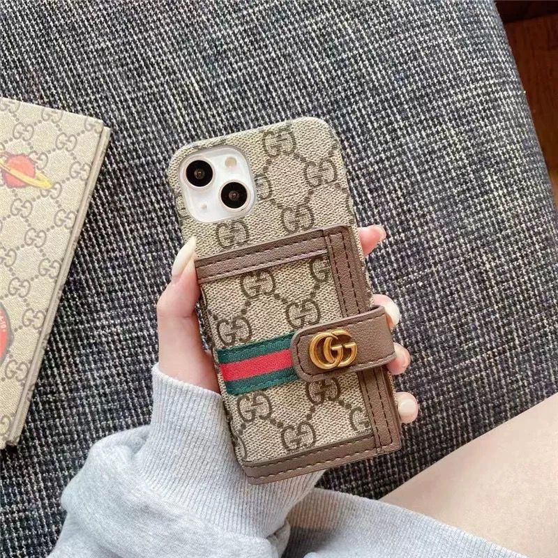 iPhone 16 Plus Luxury Brand wallet Mobile Case Cover