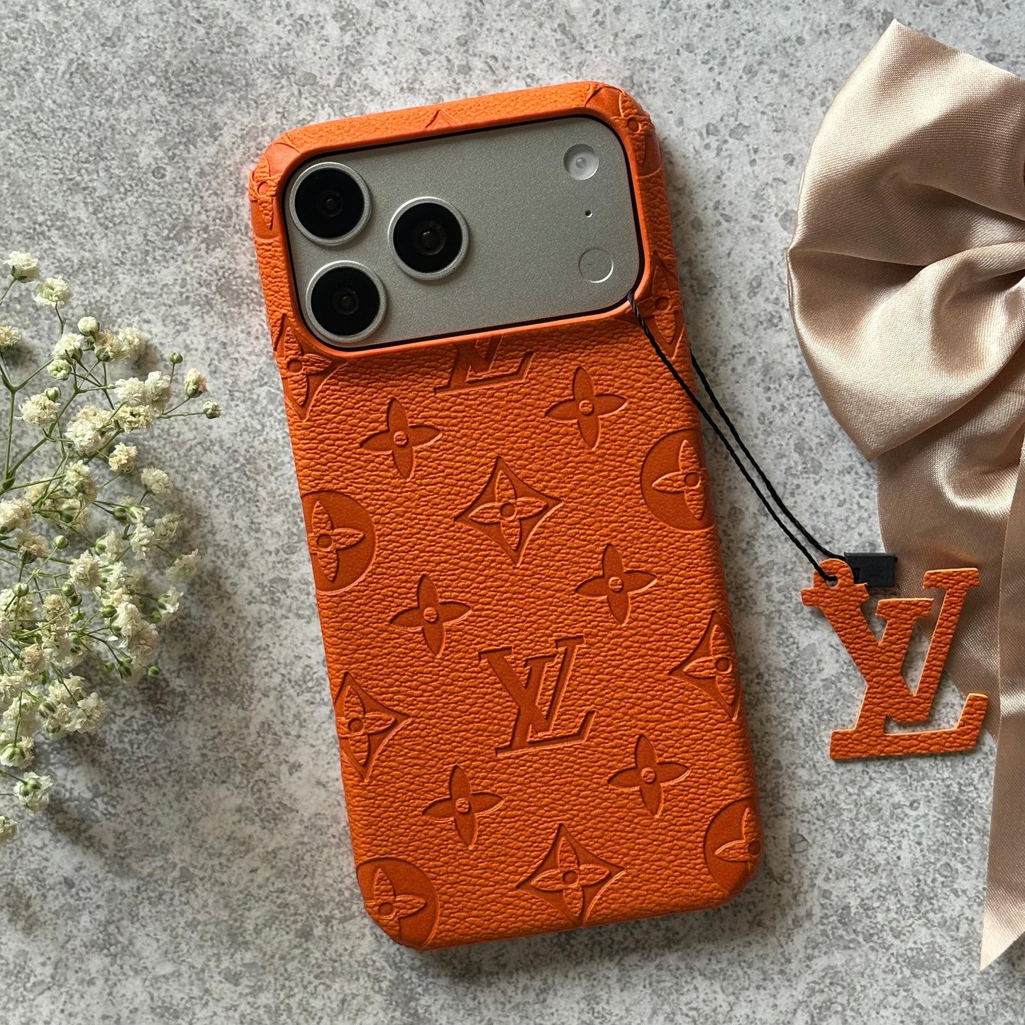 Monarch Orange Leather Case