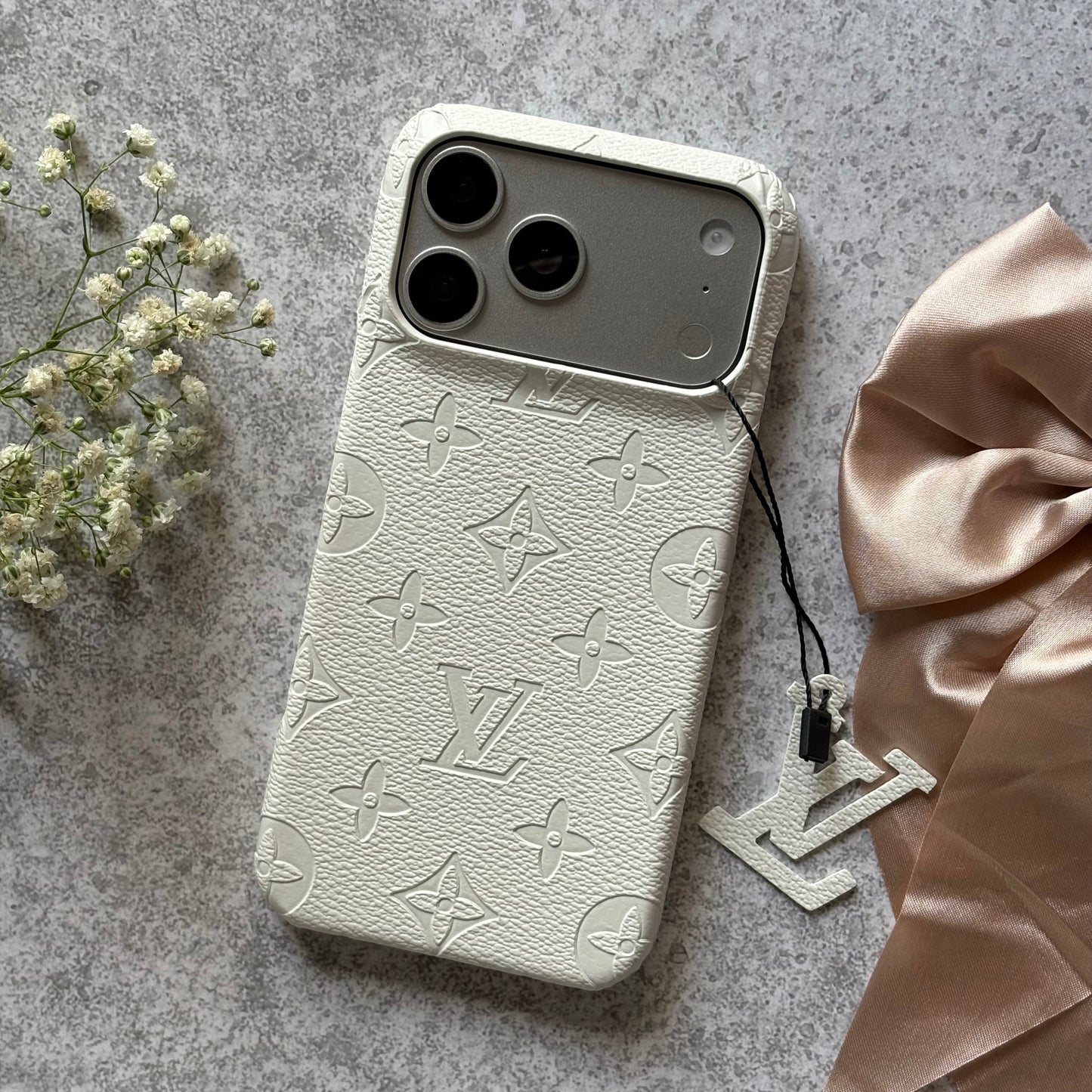 Ivory Luxe Leather Case