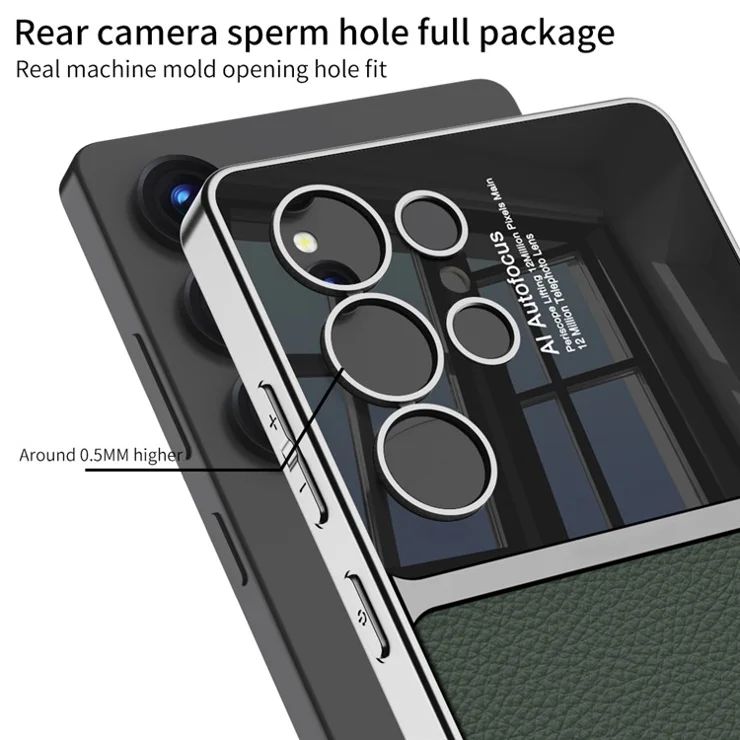 Samsung Galaxy S25 Ultra Luxury Leather Carbon Finish Mobile Case Cover