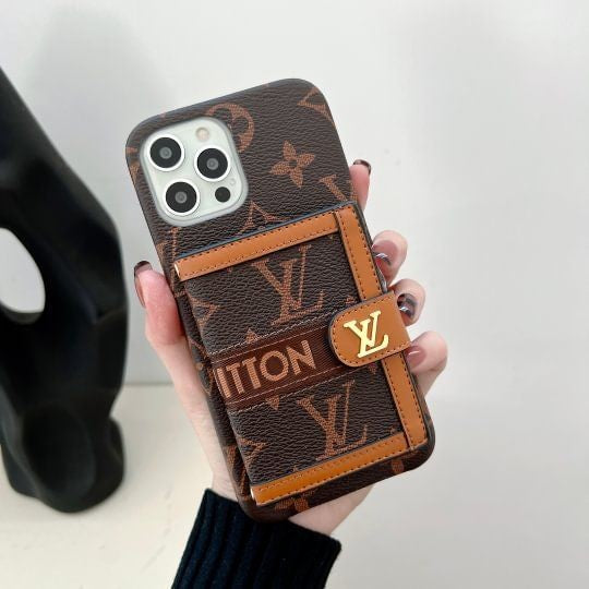 iPhone 16 Plus Brand Luxury Cardholder wallet with Sling Mobile Case Cover