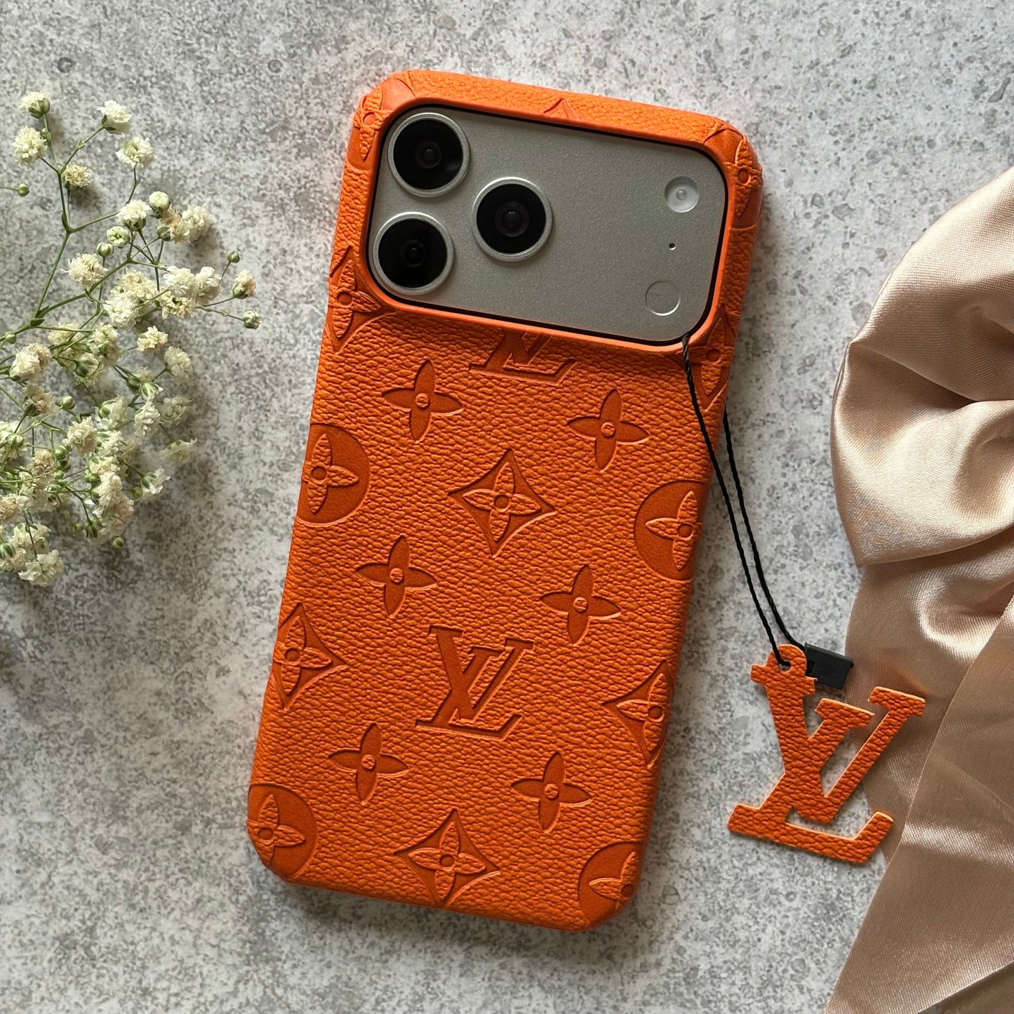 Monarch Orange Leather Case