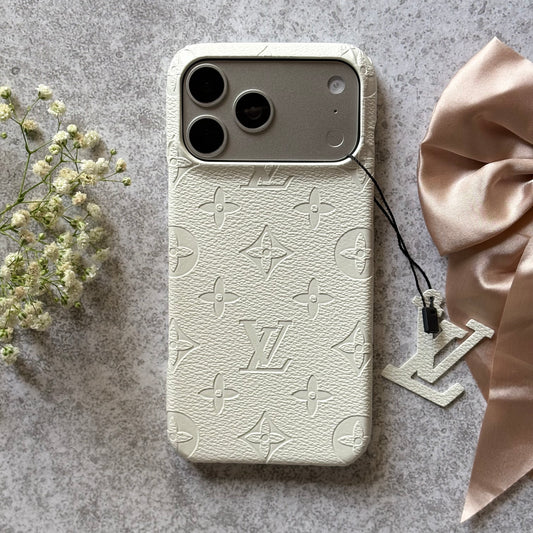 Ivory Luxe Leather Case