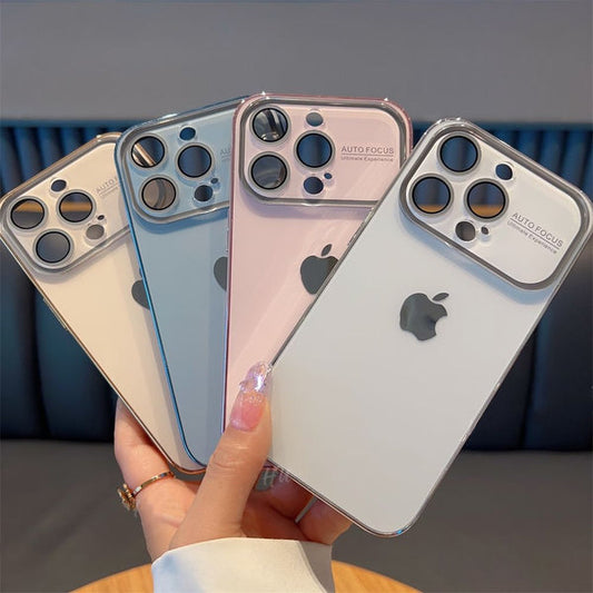 iPhone 16 Plus Luxury Glass Camera Shield Lens Case Cover