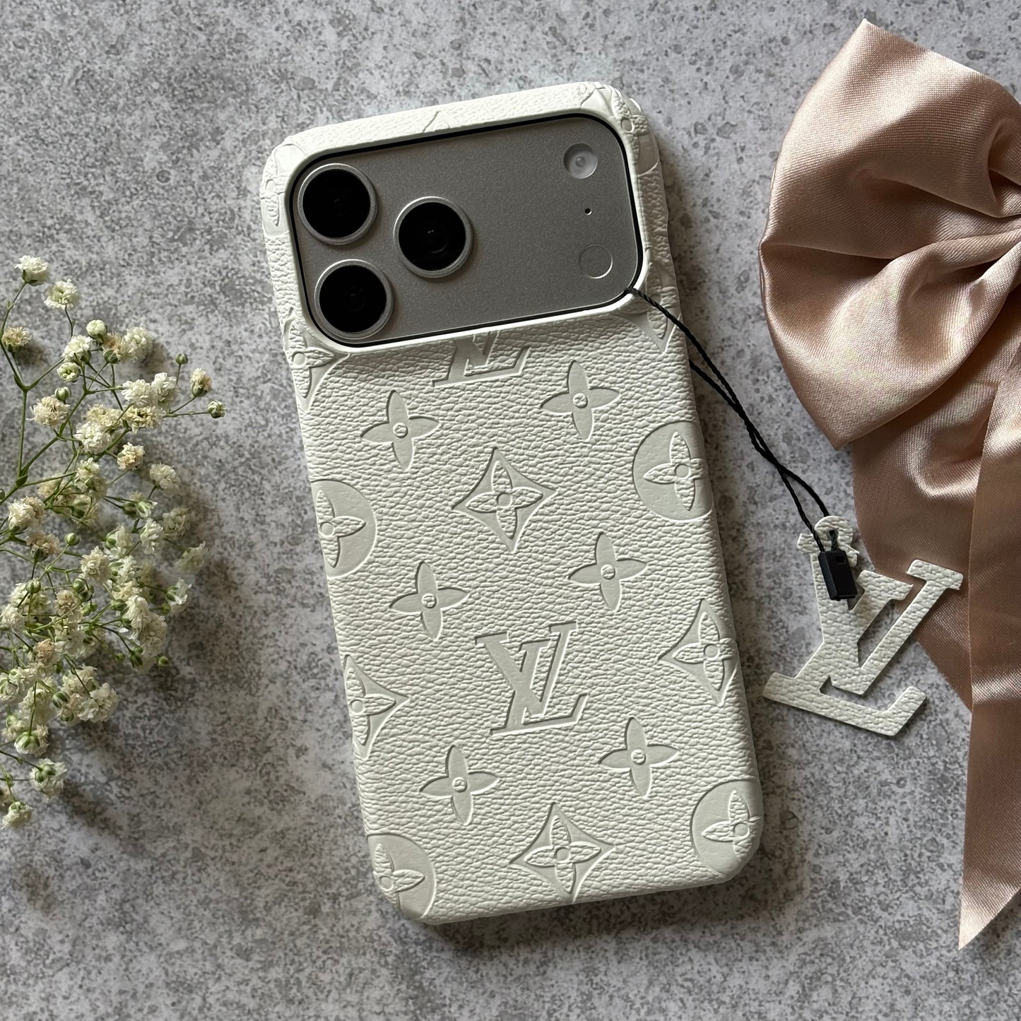 Ivory Luxe Leather Case