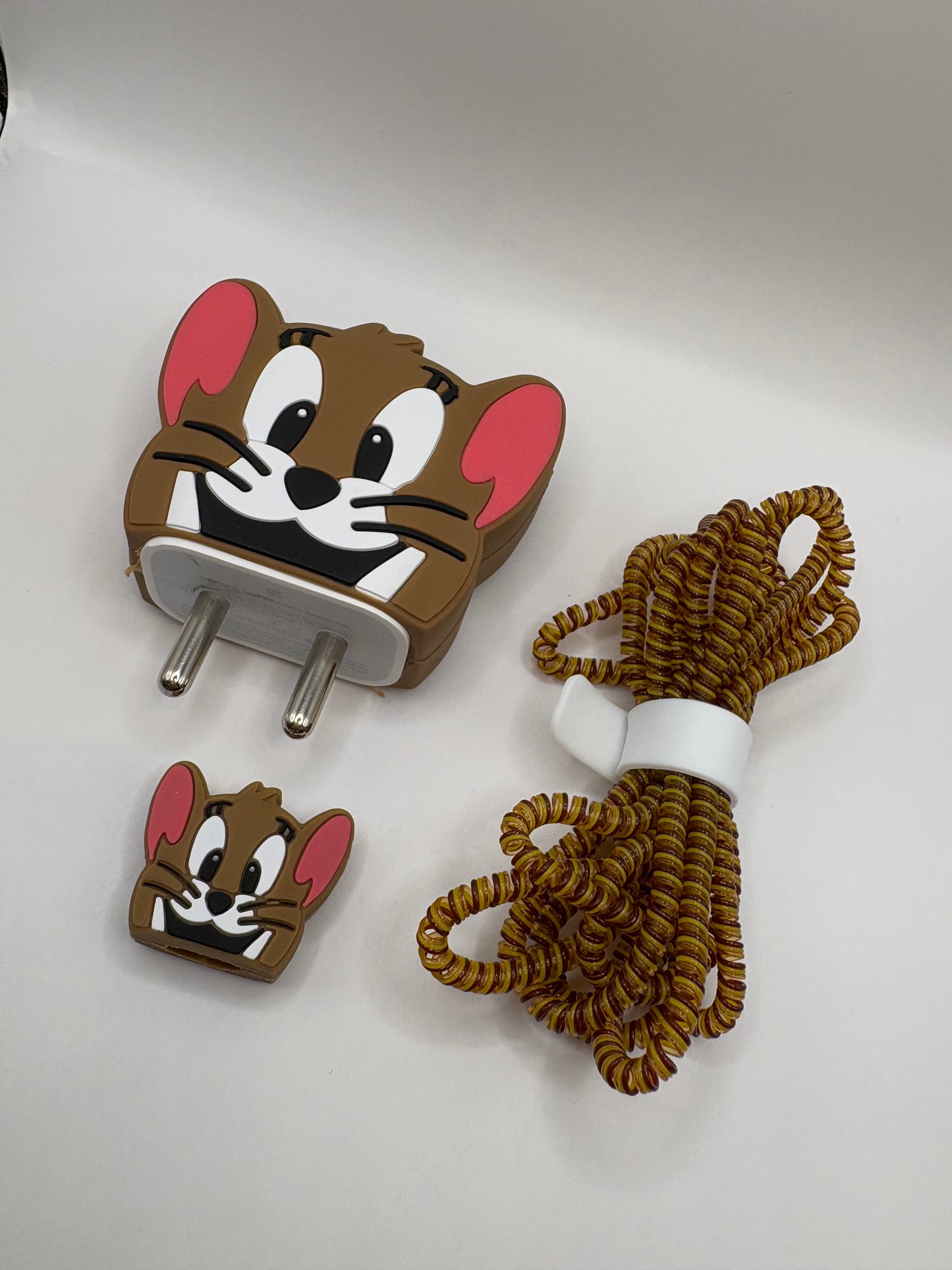 iPhone Charger Cover Tom and Jerry 3d Silicone Cover