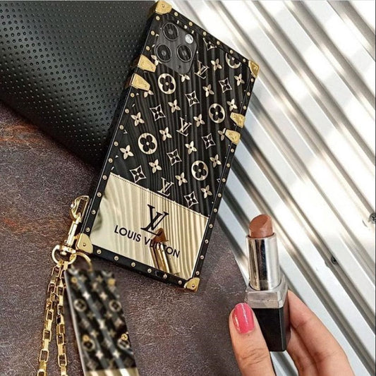 iPhone 16 Plus Luxury Branded Phone case with Chain