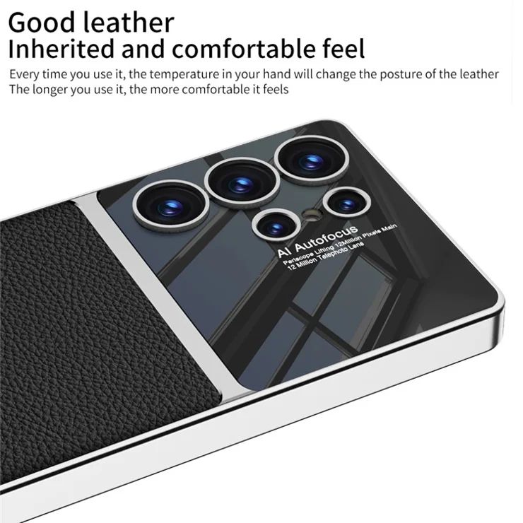 Samsung Galaxy S25 Ultra Luxury Leather Carbon Finish Mobile Case Cover