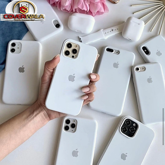 iPhone 15 Pro Max Liquid Silicone Case Cover White