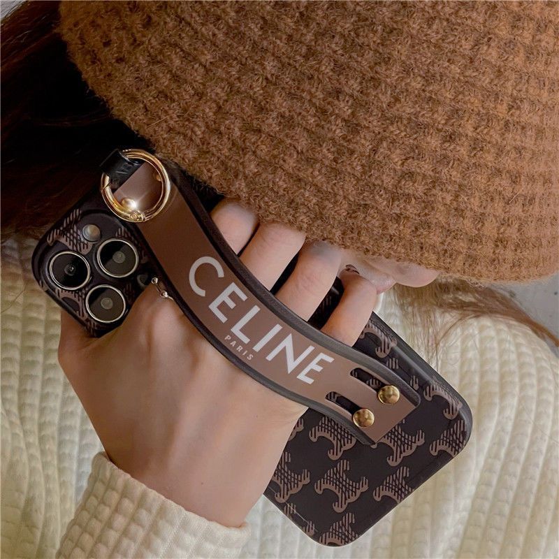 iPhone 15 Pro Luxury Brand CEN Strap Belt Mobile Case Cover