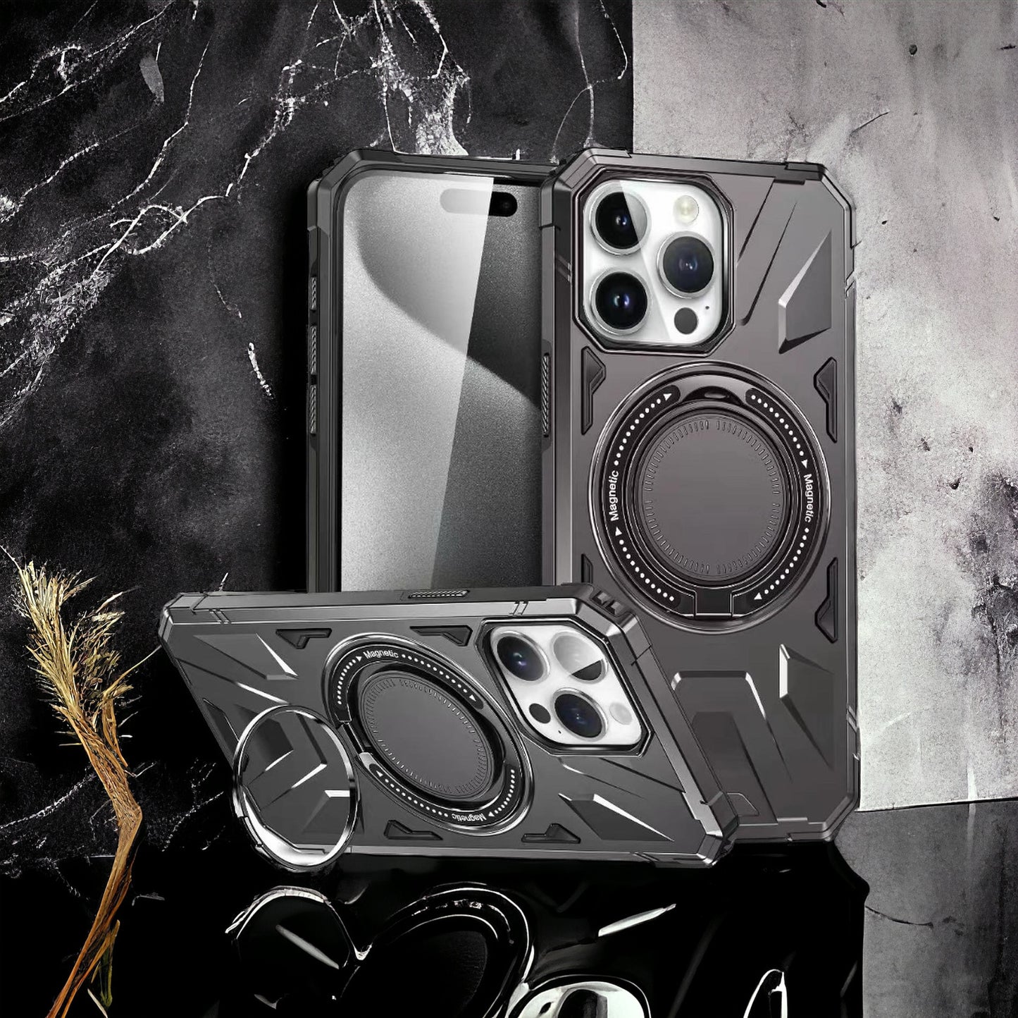 iPhone Series Military Grade  360° Rotating Stand Mobile case