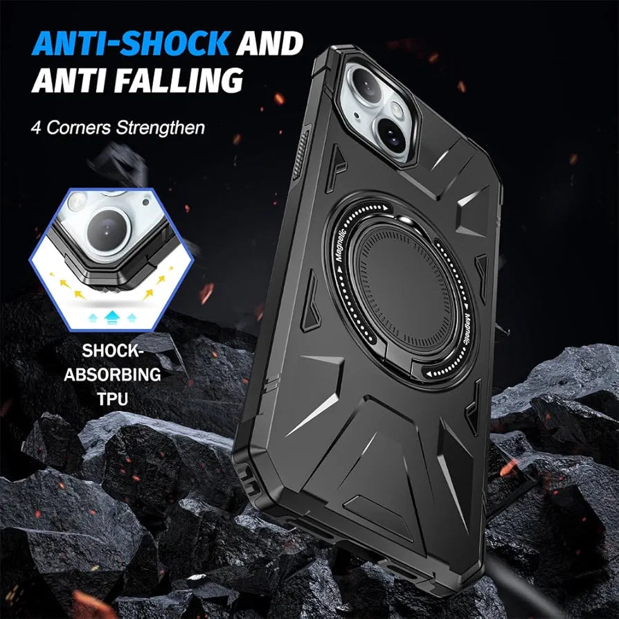 iPhone 14 Pro Max Military Grade Protection With 360° Rotating Stand Mobile Cover