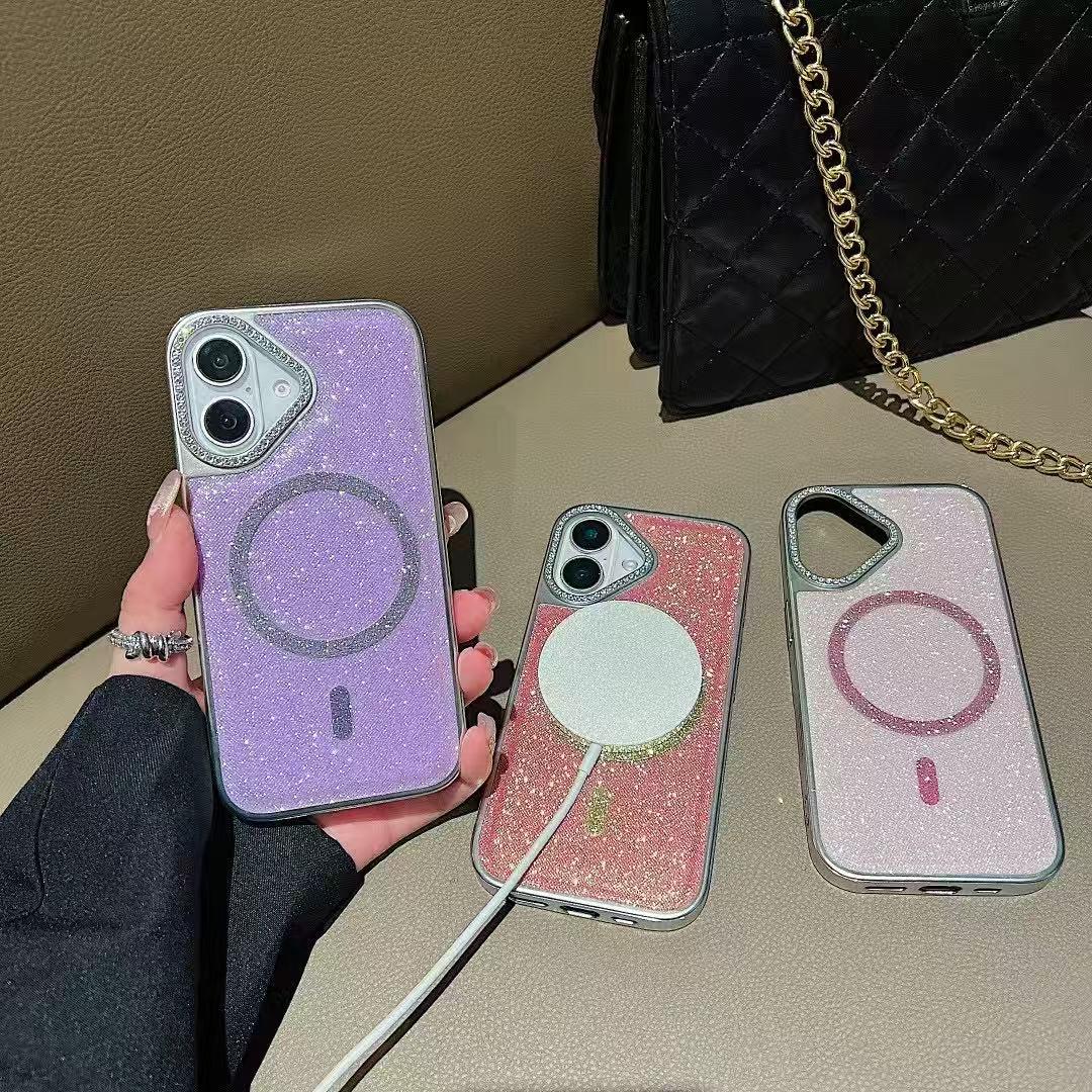 iPhone 15 Diamond Glitter  Magsafe Mobile Case