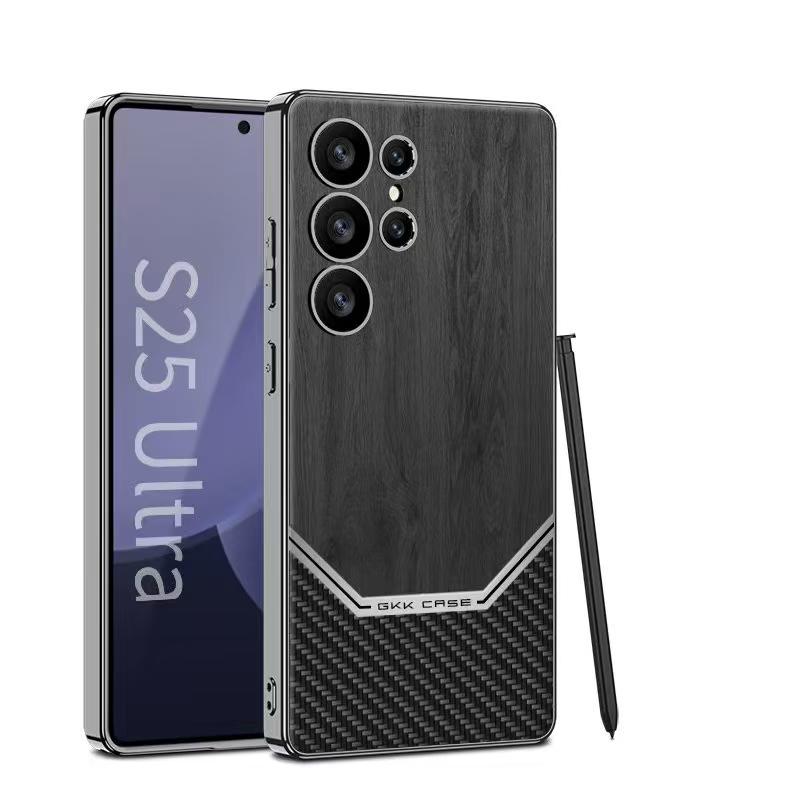 Samsung Galaxy S25 Ultra Premium Leather Smooth Text Mobile Case Cover