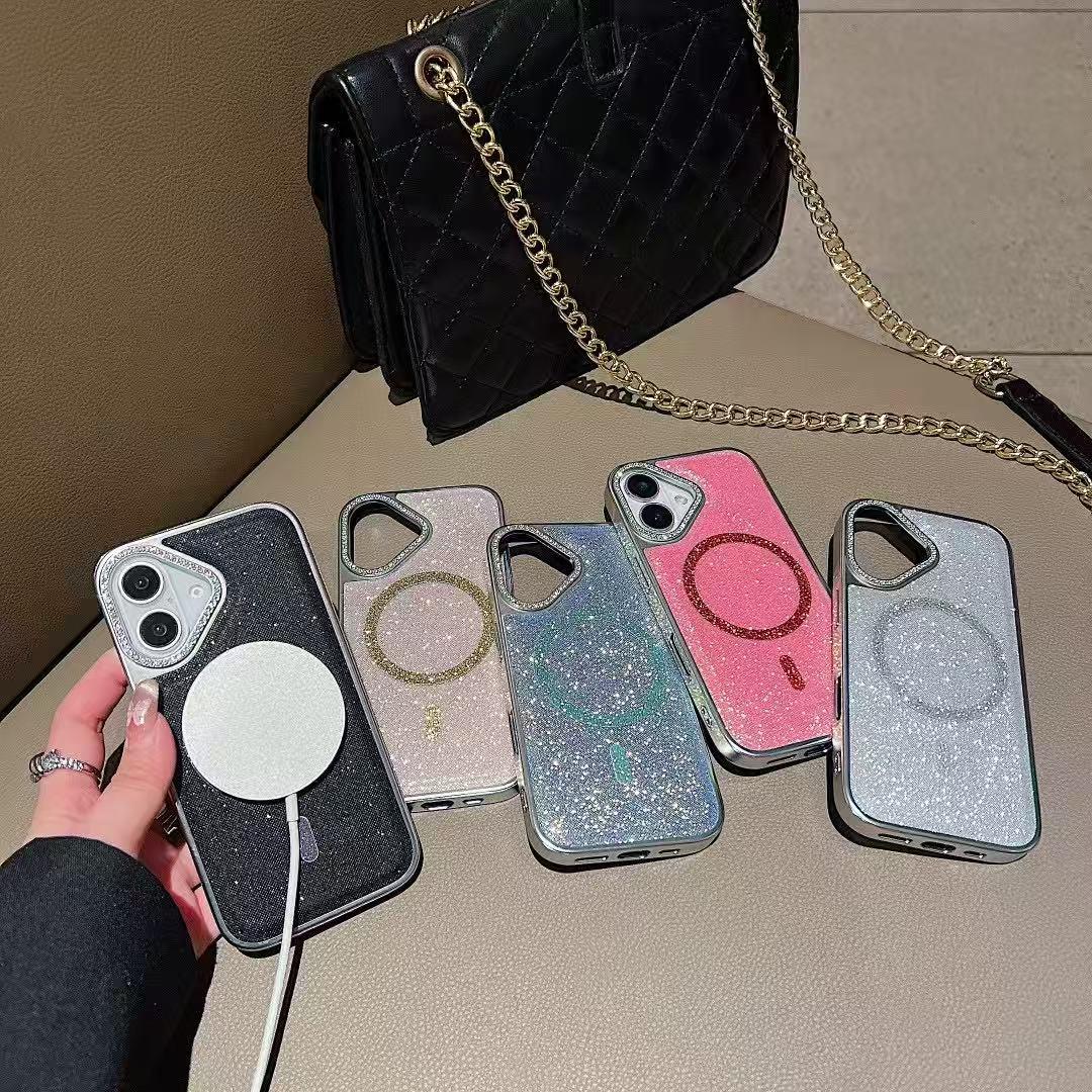 iPhone 15 Diamond Glitter  Magsafe Mobile Case
