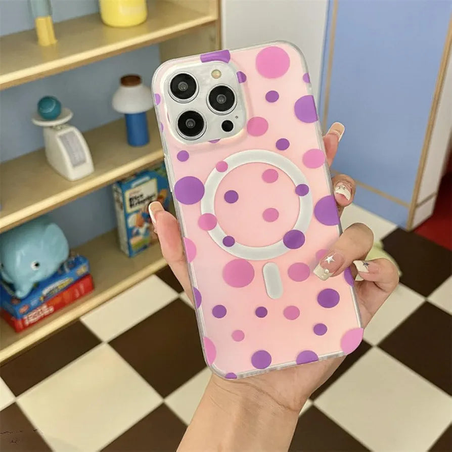 iPhone 15 Pro Dotted Gradient Pattern Translucent Mobile Case Cover