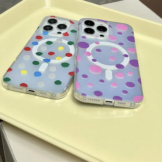 iPhone 16 Dotted Gradient Pattern Translucent Mobile Case Cover