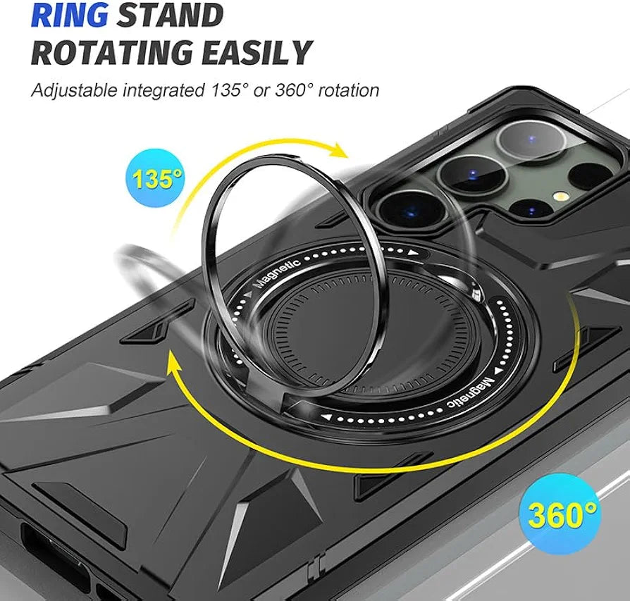 Samsung Galaxy S24 Ultra Defender Hard Metal Stand 360° Mobile Cover