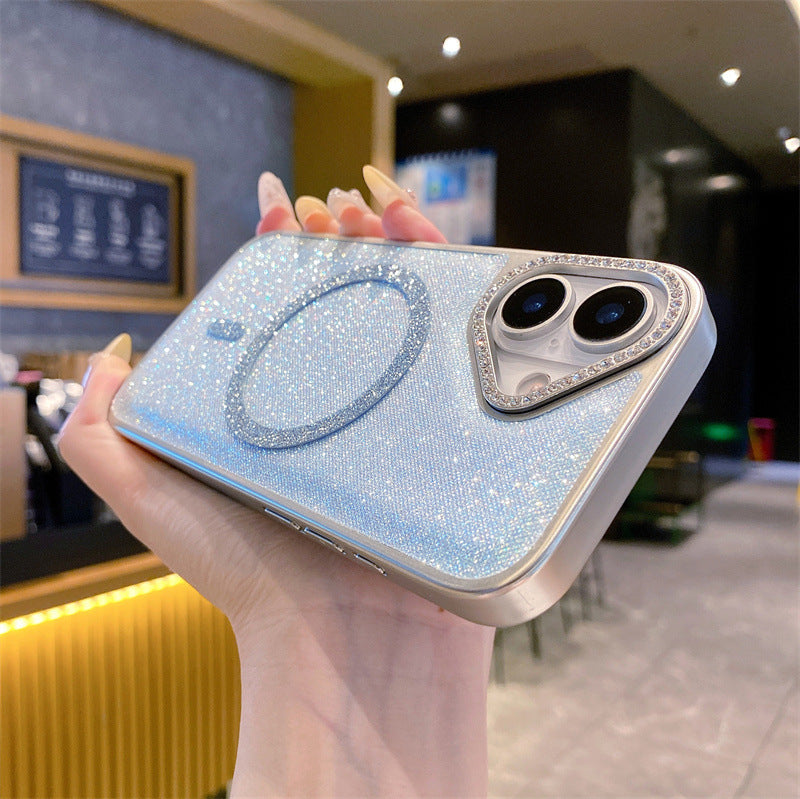 iPhone 15 Diamond Glitter  Magsafe Mobile Case