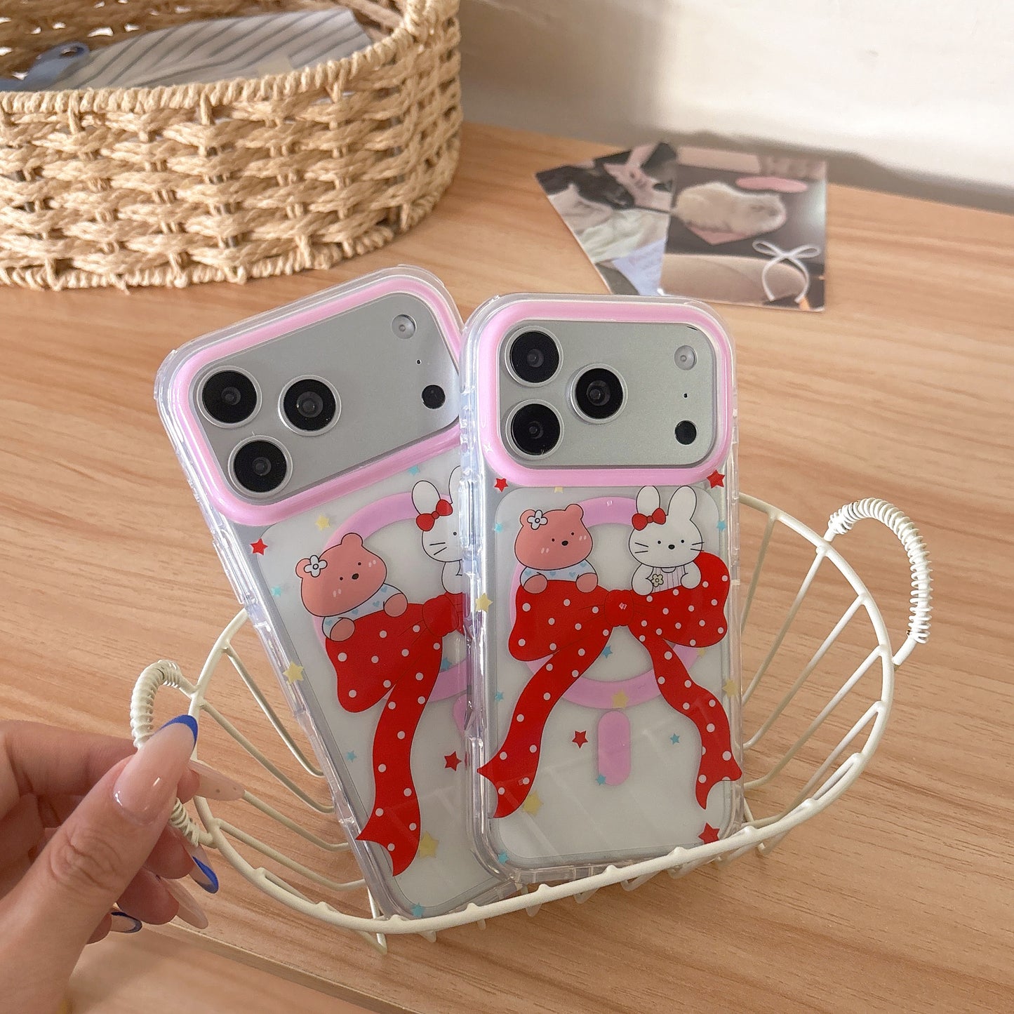 RED TEDDY BOW MAGSAFE WORKING IPHONE CASE
