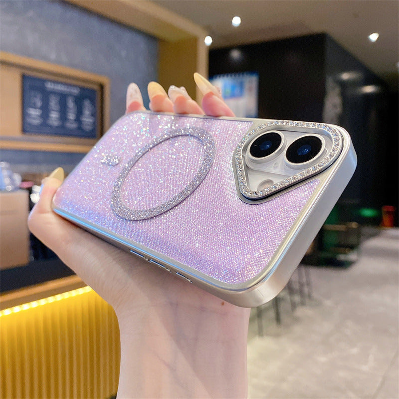 iPhone 15 Diamond Glitter  Magsafe Mobile Case