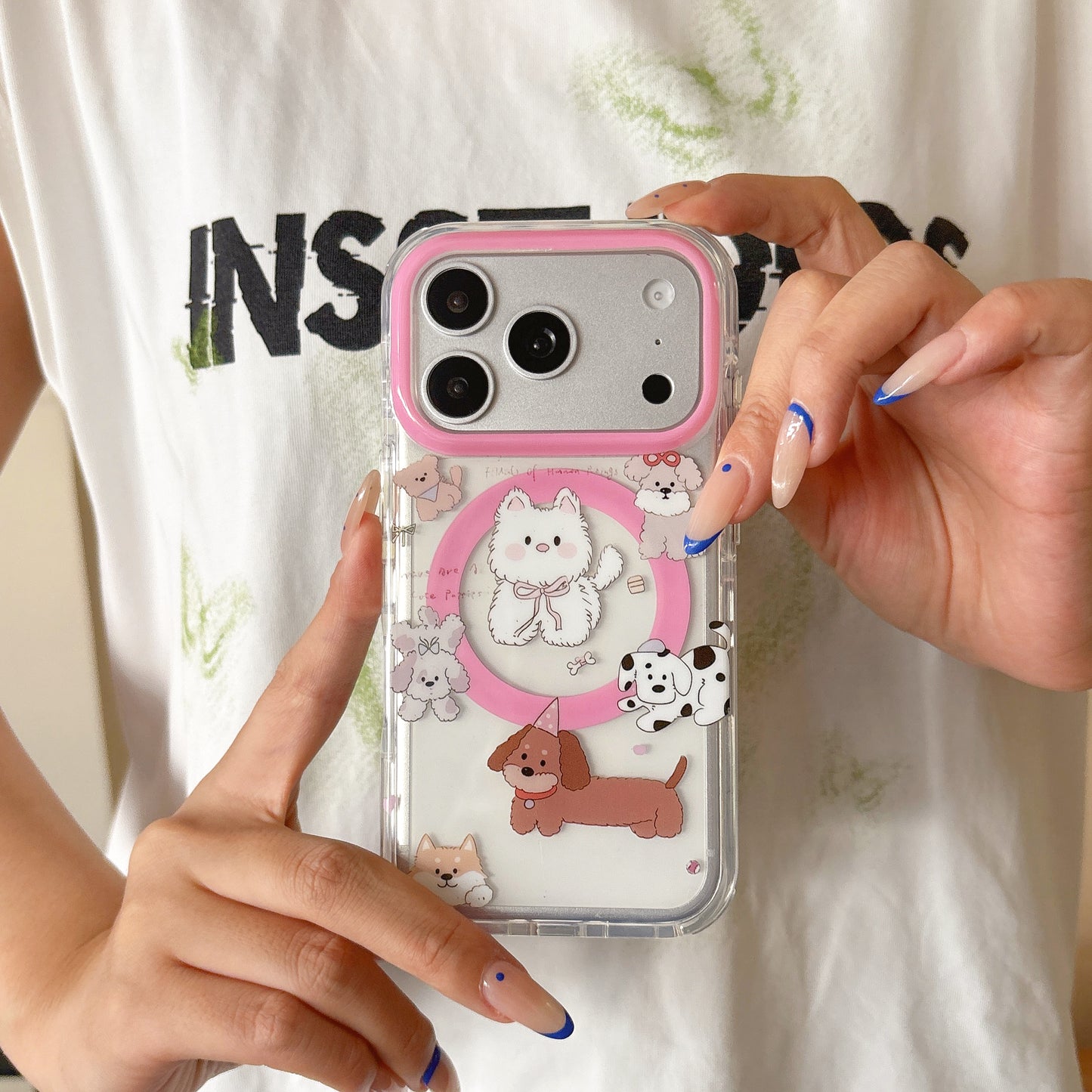 CAT AND DOG BOW MAGSAFE WORKING IPHONE CASE