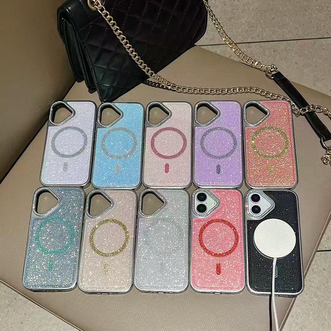iPhone 15 Diamond Glitter  Magsafe Mobile Case