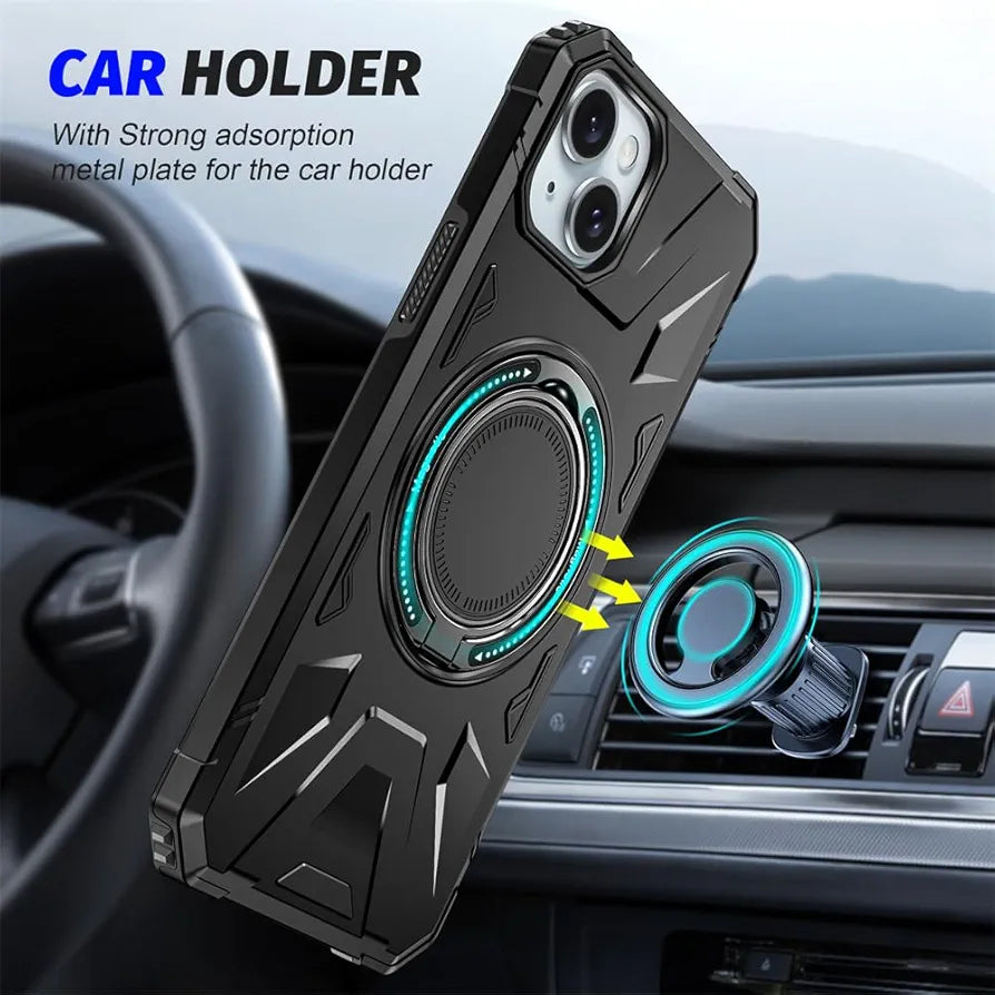 iPhone 14 Pro Max Military Grade Protection With 360° Rotating Stand Mobile Cover