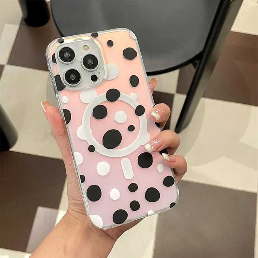 iPhone 15 Pro Dotted Gradient Pattern Translucent Mobile Case Cover