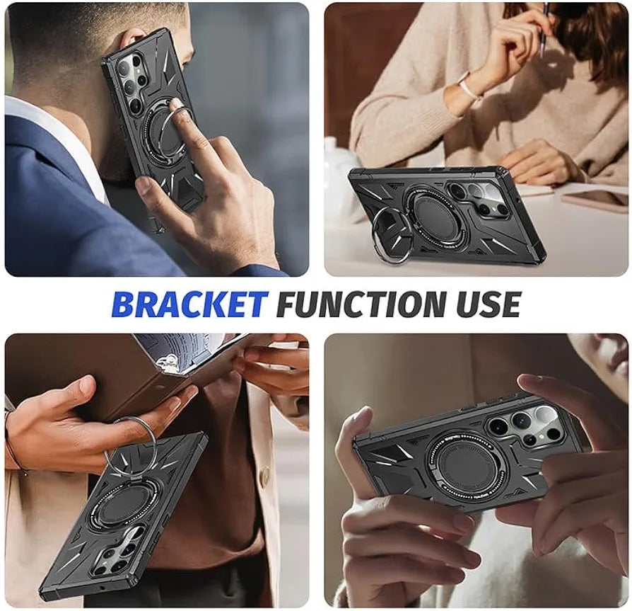 Samsung Galaxy S24 Ultra Defender Hard Metal Stand 360° Mobile Cover