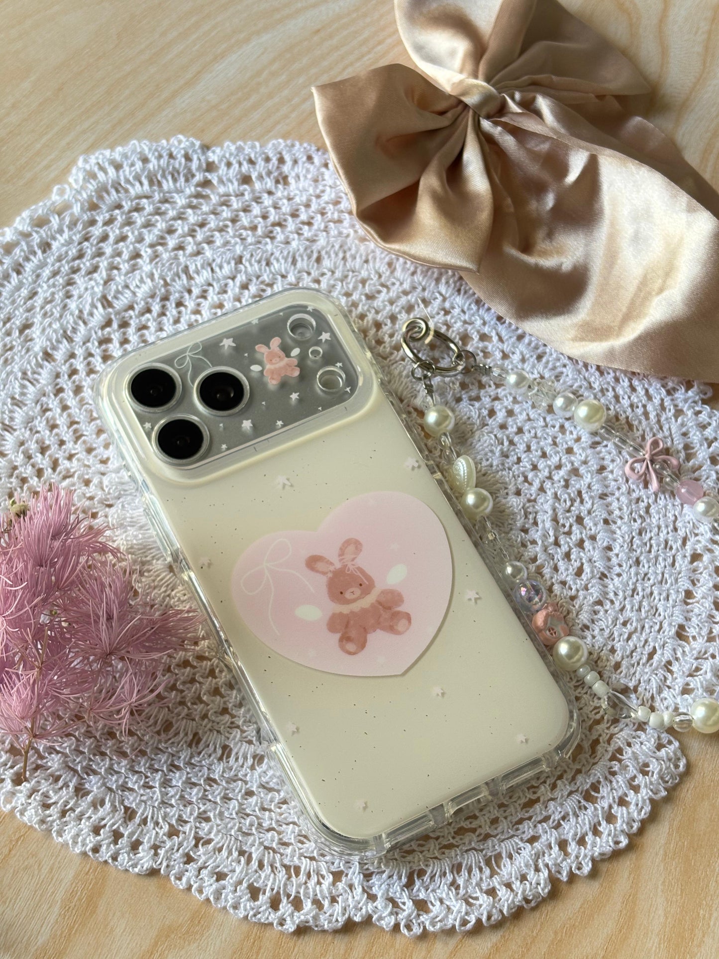 TEDDY HEART CUTE CHARM IPHONE CASE