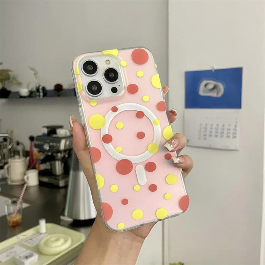 iPhone 15 Pro Dotted Gradient Pattern Translucent Mobile Case Cover