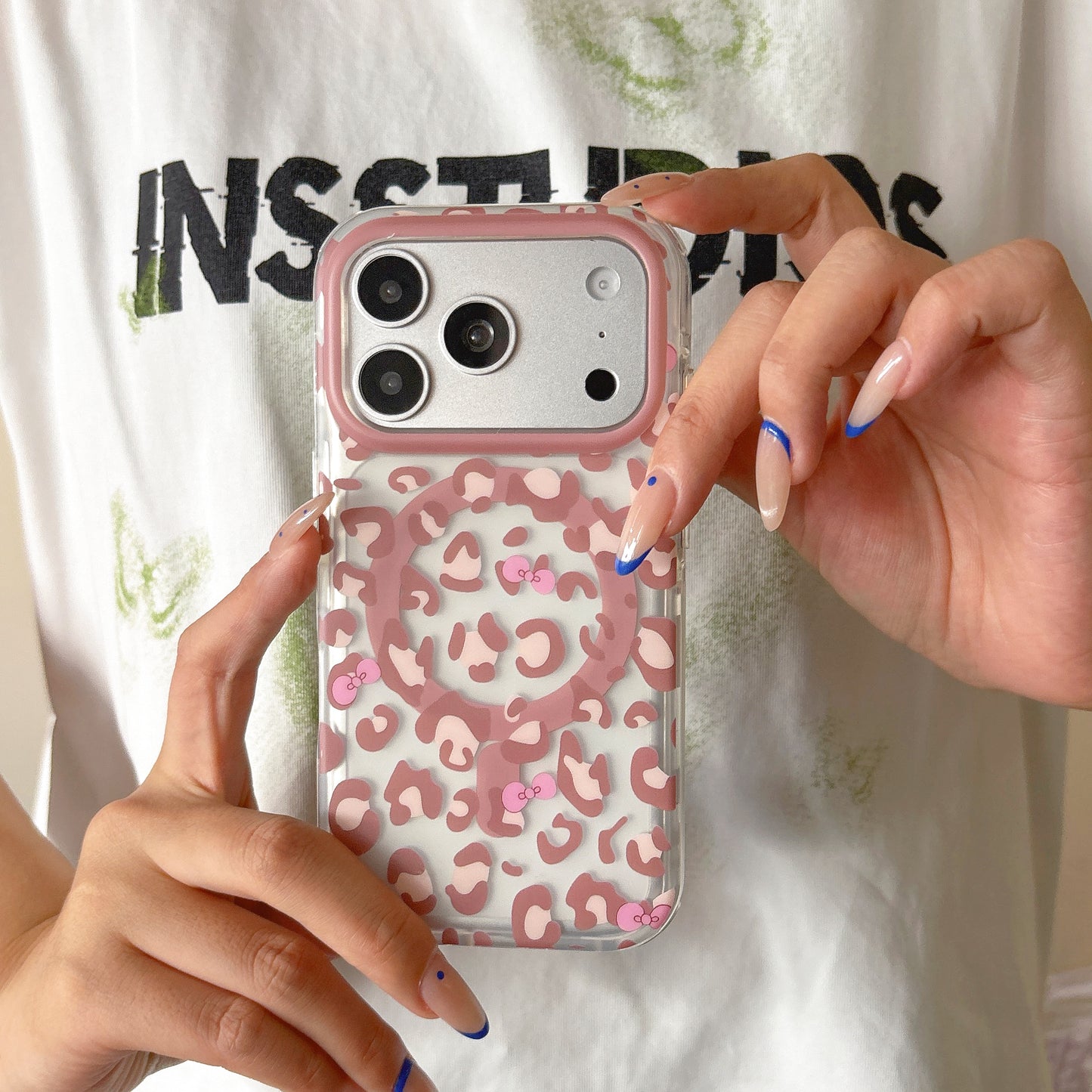 LEOPARD BOW MAGSAFE WORKING IPHONE CASE