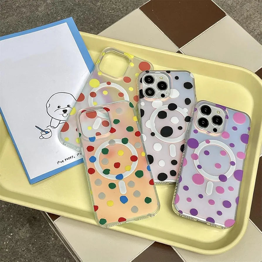iPhone 15 Pro Dotted Gradient Pattern Translucent Mobile Case Cover