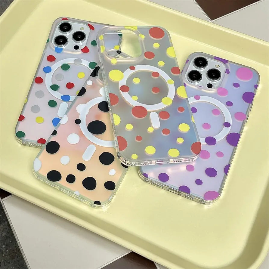 iPhone 15 Pro Dotted Gradient Pattern Translucent Mobile Case Cover