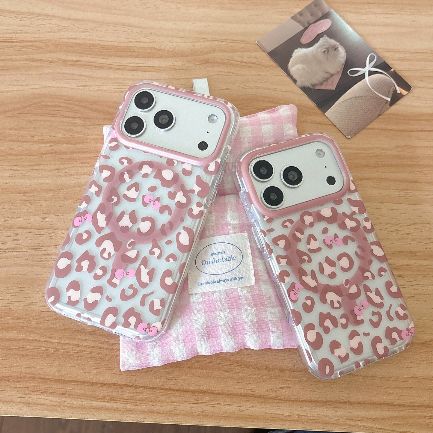 LEOPARD BOW MAGSAFE WORKING IPHONE CASE