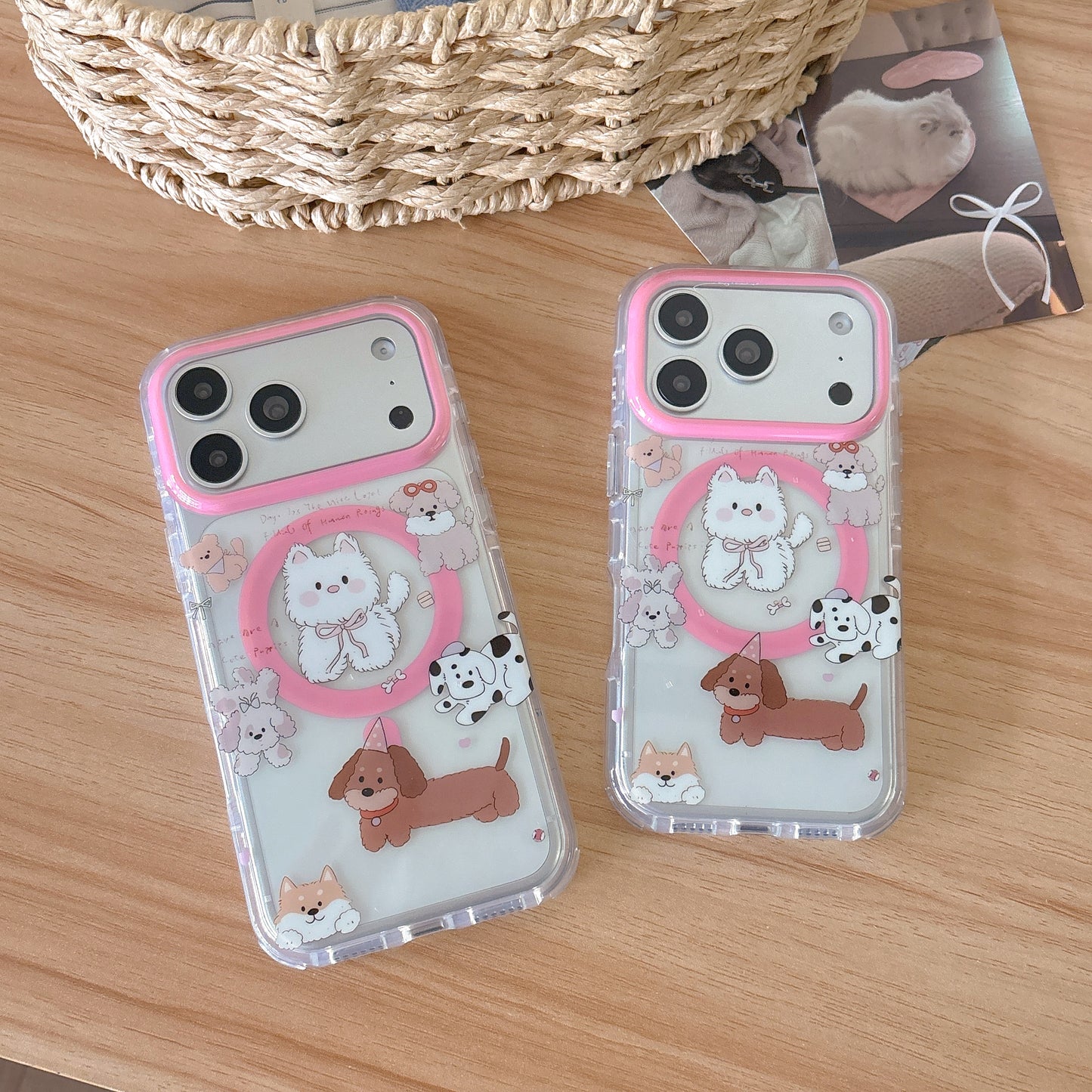 CAT AND DOG BOW MAGSAFE WORKING IPHONE CASE