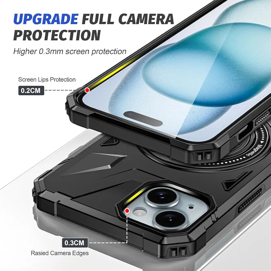 iPhone 14 Pro Max Military Grade Protection With 360° Rotating Stand Mobile Cover